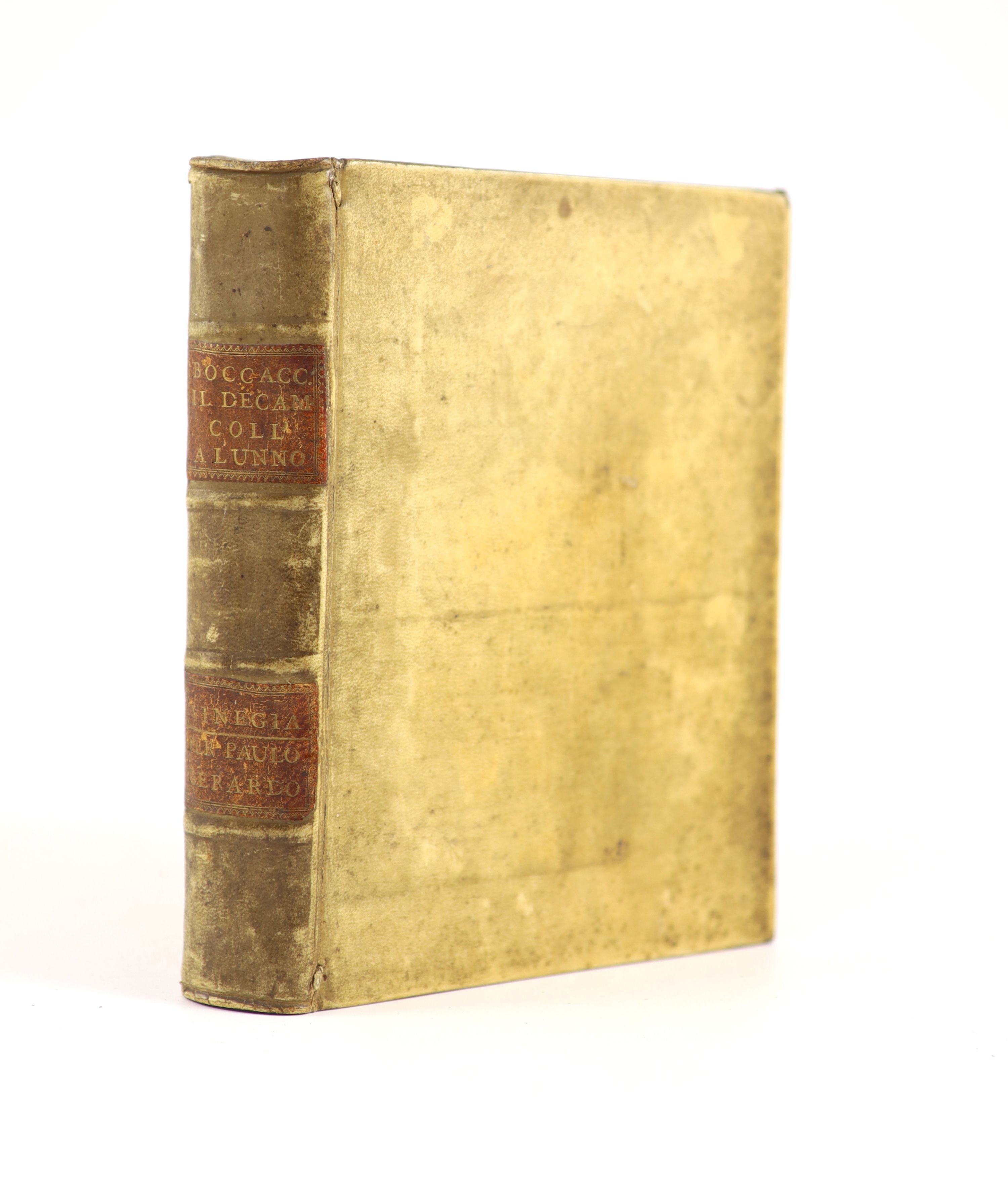 Boccaccio, Giovanni. Il Decamerone. Corretto gia dall 'Exxellentissima Academia Fiorentina ...
